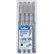 Drawing System Pens 4PK<br>0.1mm, 0.3mm, 0.5mm, 0.7mm<br>EK-230