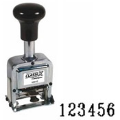 Number Stamp Size: 2 / 6-Band<br>Metal Self-Inking Automatic 