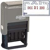 PAID Dater 1" x 1-1/2"<br>Plastic Self-Inking 