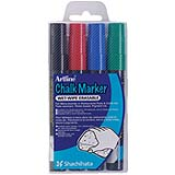 Chalk Marker 2.mm Bullet 4pk<br>Erasable (Primary) Colors<br>EPW-4 