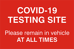 79005<br>COVID-19 TESTING SITE<br>12" x 18"