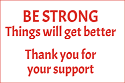 79022<br>BE STRONG<br>Things will get better<br>8" x 12"