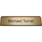 K81 - K81 - Plastic Nameplate Mounted on Wood<br>2" x 10"