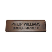 K82 - K82 - Engraved Walnut Desk Sign<br>2" x 8"