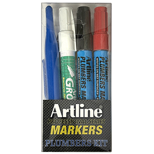 Plumbers Markers<br>Professional Series Kit<br>4-Pack