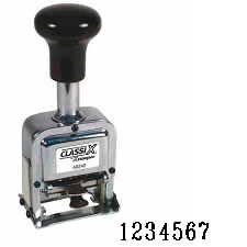 Number Stamp Size: 1 / 7-Band<br>Metal Self-Inking Automatic 