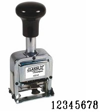 Number Stamp Size: 1 / 8-Band<br>Metal Self-Inking Automatic